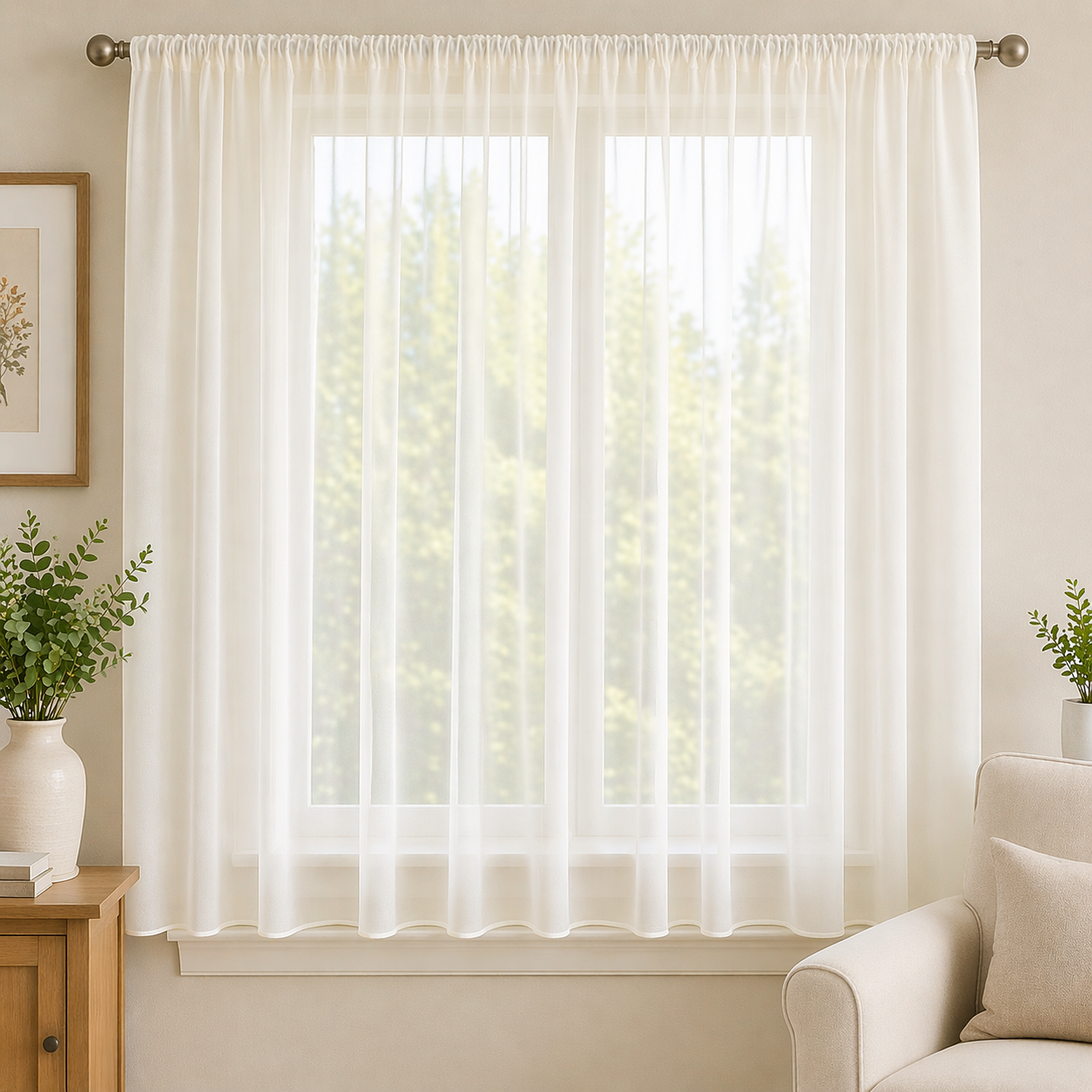 Albany Cream Net Curtain