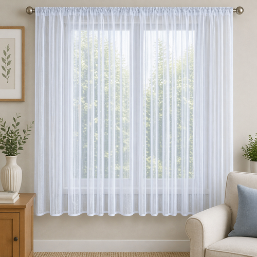 California White Net Curtain