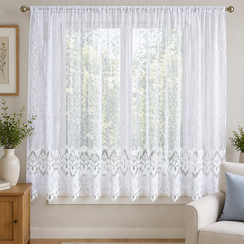 Cleveland White Net Curtain